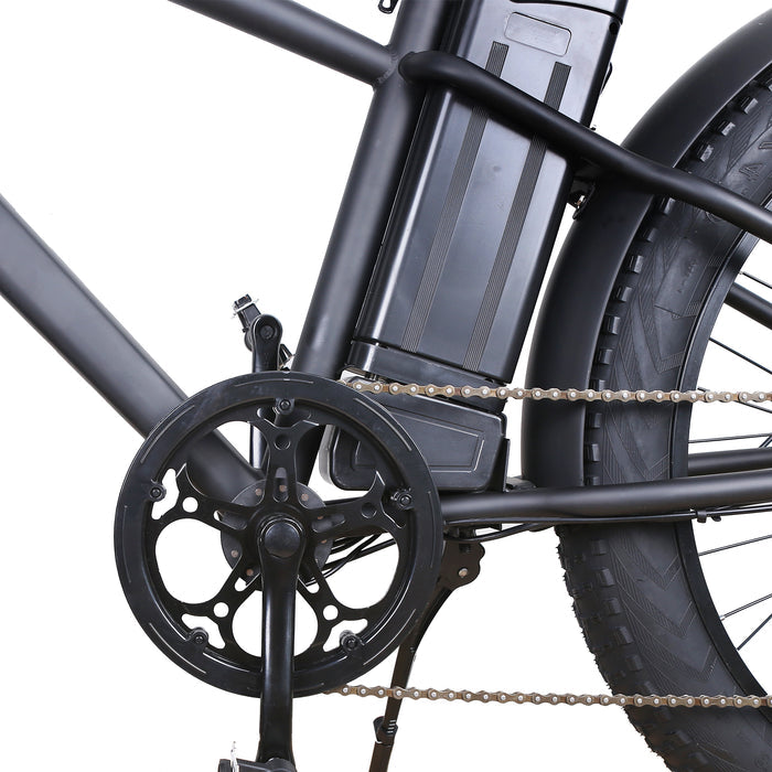 Nakto Cruiser 26" Fat Tire Electric Bike Black