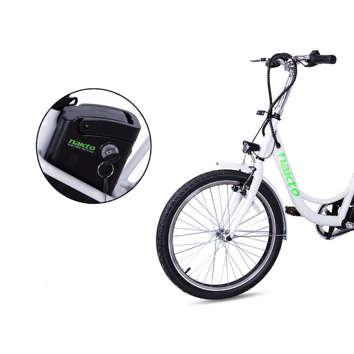 Nakto Elegance City E-Bike 22" in White